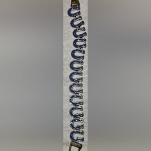 Indianapolis Colts Bracelet Silver Tone Enamel NFL Football Western Horseshoe